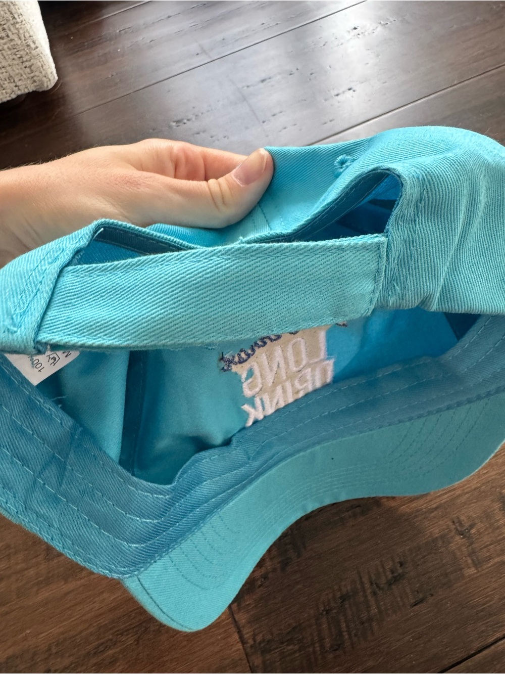The Finnish Long Drink Embroidered Baseball Cap - Aqua - Picture 5 of 5